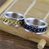 Fidget Ring Set Women Men Anxiety Gold Silver Stainless Steel