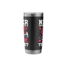 Never Underestimate A Girl With A Trumpet - Trumpeter Music Stainless Steel Insulated Tumbler