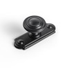 Goo-Ki 6 Pack Matte Black Zinc Alloy Cabinet Knobs with