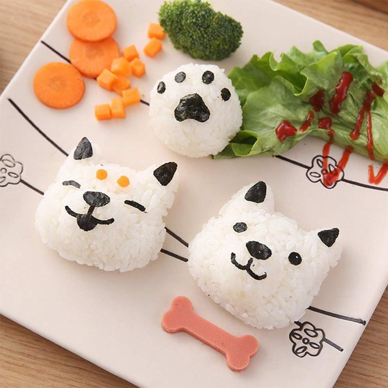 Fellibay Sushi Making Kit Rice Ball Molds Bento Accessories Sandwich