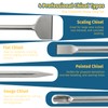 4-Piece SDS Max Chisel Set, 12-Inch Rotary Hammer Chisels