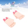 USB Heated Knitted Flap Gloves Half Finger 5V Winter Heating