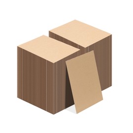 Calenzana 5x7 Corrugated Cardboard Sheets Set of 200, Flat Card Boards Inserts for Crafts, Packing, Shipping, Moving, Mailing