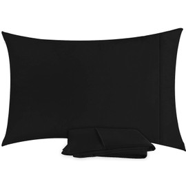 Utopia Bedding Queen Pillowcases - 2 Pack - Envelope Closure - Soft Brushed Microfiber Fabric - Shrinkage and Fade Resistant Pillow Covers Standard Size 20 X 30 Inches (Queen, Black)