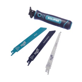 Eclipse Professional Tools EMFH4PS Multi-Function Handle and Jigsaw Blade Set, Hand Saw for Cutting Wood, Metal and Wood with Nails