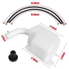 Coolant Radiator Reservoir Tank Replace 17910-07G00 for Suzuki QuadSport Z400 LTZ400 LTZ400Z 2003-2008, with Tube
