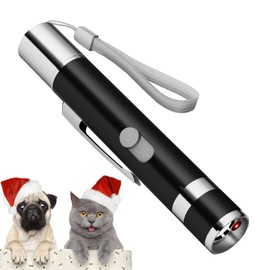 Waputne Cat Toys, Cat Toy Red Pointer for Indoor, Rechargeable, 5 Adjustable Patterns, 3 Modes Training Chaser Pet Toy Pointer, Interactive Pet Cat/Dog Toy for Cats Fun Playing Exercise(Black)