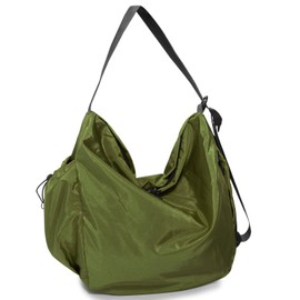 CONTAIL 18L Daily Duo Shoulder Bag,Multi-Functional Recycled Nylon Crossbody Bag with Insulated Beverage Holder,Nylon Green