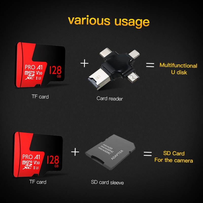 Netac 128GB Pro SDXC TF Memory Card Data Storage V30/UHS-I
