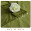 StangH Olive Green Velvet Curtains for Bedroom, Back Tab Light
