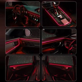 TSUINZ For Ford Car Ambient Lights LED Car Interior Light Strip Neon Accessories USA - Red, 6.6FT, USB-Powered