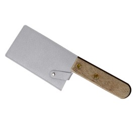 PATIKIL PU Leather Knife Meat Cleaver Sheath, Waterproof Chef Knife Guards Wide Knife Protector Cleaver Cover for Home Kitchen, Silver