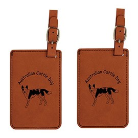 Australian Cattle Dog Standing Luggage Tag 2 Pack L1302