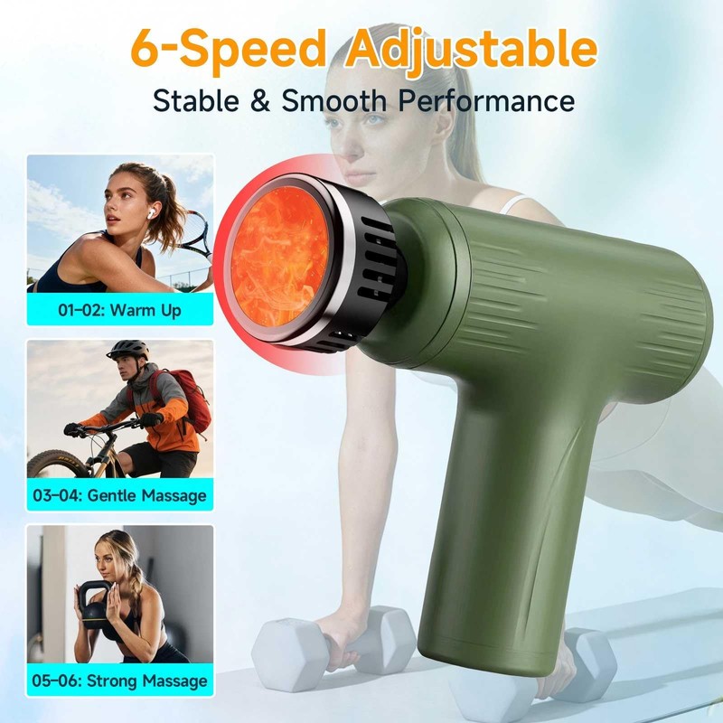 JOYSUWERUN Massage Gun with Heat, Powerful Warming Massage, Home &