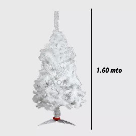 Naviplastic Arbol Pino De Navidad Monarca De Lujo 1.60 Mts Blanco