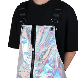 MIKI WELL Apron with Pockets - waterproof clear salon apron, zipper splice with up and down zipper pockets, laser