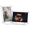 2 Pack Magnetic Clear Acrylic Scalloped Ultrasound Picture Frames with