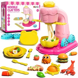 Air Dry Clay Kit for Kids, 51 PCS DIY Soft Magic Modeling Clay for Kids with Tools & Noodle Machine, Noodle Air Dry Clay Toys Craft Project Gifts for Kids Boys Girls Toddlers 3 4 5 6 7 8 9 Years Olds