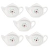 Bicuzat Ceramic Tea Bag Holders - 5 PCS Teapot Shaped