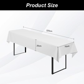 2 Stück Biertisch Tischdecke, 100x250cm Biertische Hussen, Blickdichte Biertisch Bierzeltgarnitur Waschbar Biertischdecke, Tischdecke Bierzeltgarnitur Universal für Gartenbankett-Gartenmöbel, Weiß