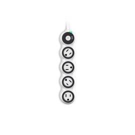 360 Electrical PowerCurve Power Strip, Extension Cord with Multiple Outlets, 4 Rotating Outlets, Outlet Extender 4 ft, Surge Protector Power Strip, White