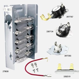 Dryer Heating Element Kit for Kenmore Series 70, 80 and 500, Replacement for Amana NED4655EW1/ NED4600YQ1/ NED4655EW0/ NED4600YQ0, Dryers.