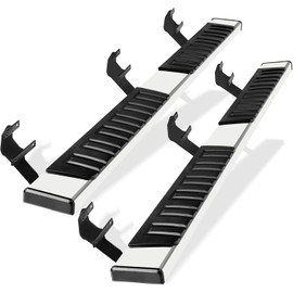 6.1" Running Boards fits 15-25 Ford F150 & 17-25 F-250 F-350 F-450 F-550 Super Duty Side Step Rails Nerf Bars (Mirror Stainless Steel, Super Crew Cab | 4 Full Size Doors)