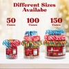Christmas Candy Canes Tutti Frutti, Blue/White Peppermint, Red and White