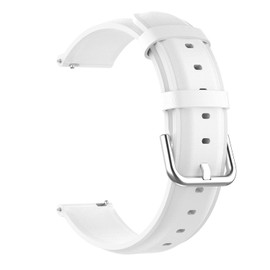 Compatible with TOOBUR Smartwatch Band, Sahouden Soft Classic Genuine Leather Replacement Strap Watchband Compatible with TOOBUR IDW13/AITAFY IDW13/VRPEFIT IDW13/Konitee IDW13 1.8 inch Smart Watch (White)