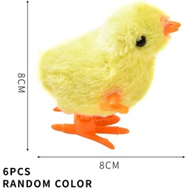 Ding Yongliang Easter Wind Up Chicken Toy, Easter Decoration Chick, Pack of 4 Chicken Toy Gift for Little Boys and Girls, Chick Toy Easter, Easter Basket Fillers (Random Colour)
