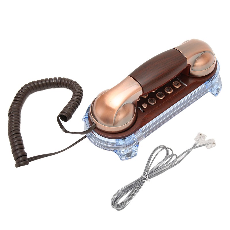 Retro Landline Phone Corded Home Phone Wall Mount Flash Phone