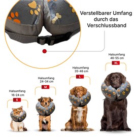 Collar Dog & Cat, Dog Collar Lick Protection, Neck Collar Soft After Surgery, Protective Collar Various Sizes, Collar for Dogs and Cats (L)