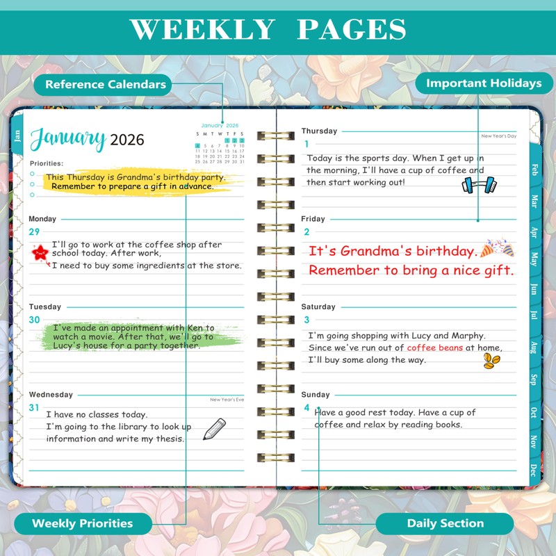 2026 Planner - JAN 2026 - DEC 2026, 2026 Planner