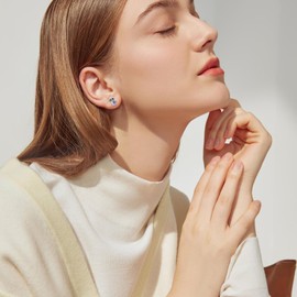 TUGHRA Dainty Sloth Stud Earrings for Women – 925 Sterling Silver Lightweight Hypoallergenic Jewelry, Cute Animal Gift