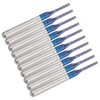 10-Piece End Mill Set Carbide Cutter Blue Corn Cutter CNC