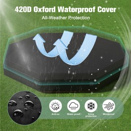 Large Wooden Octagon Sandbox with Cover, 85"x78"x9" Outdoor Sandpit with 4 Built-in Seats, Bottom Liner & Waterproof Cover, Cedar Wood Sand Box for Kids Outside Backyard Play (Natural)