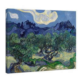 Wieco Art Olive Trees by Van Gogh Oil Paintings Reproduction Artwork Abstract Canvas Prints Wall Art Stretched and Framed Abstract Landscape Pictures Ready to Hang for Kitchen Home Office Decorations