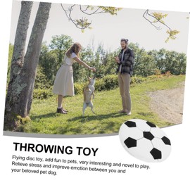 Parliky Pet Flying Disc Toy for Dogs Interactive Plush Chew Toy for Puppies Reduces Boredom and Destructive Behavior for Fetch Games and