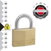 Master Lock 150EURD Key Padlock with Brass Body, Gold, 6,8