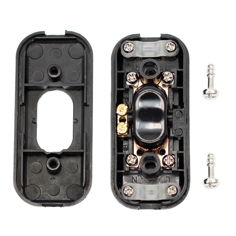 Yesmin 2 Pcs 6A DP Inline Cord Switch,2 or 3