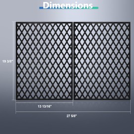 Hiorucet Cast Iron Grill Grates for Pit Boss 850 & 820 Series, Pro Series II 850 Wood Pellet Grill, PB820, PB820PS1, PB820D, PB0820D3, PB820FB, PB820XL, PB820D3, PB850PS2 Replacement Parts, 2 Pack.