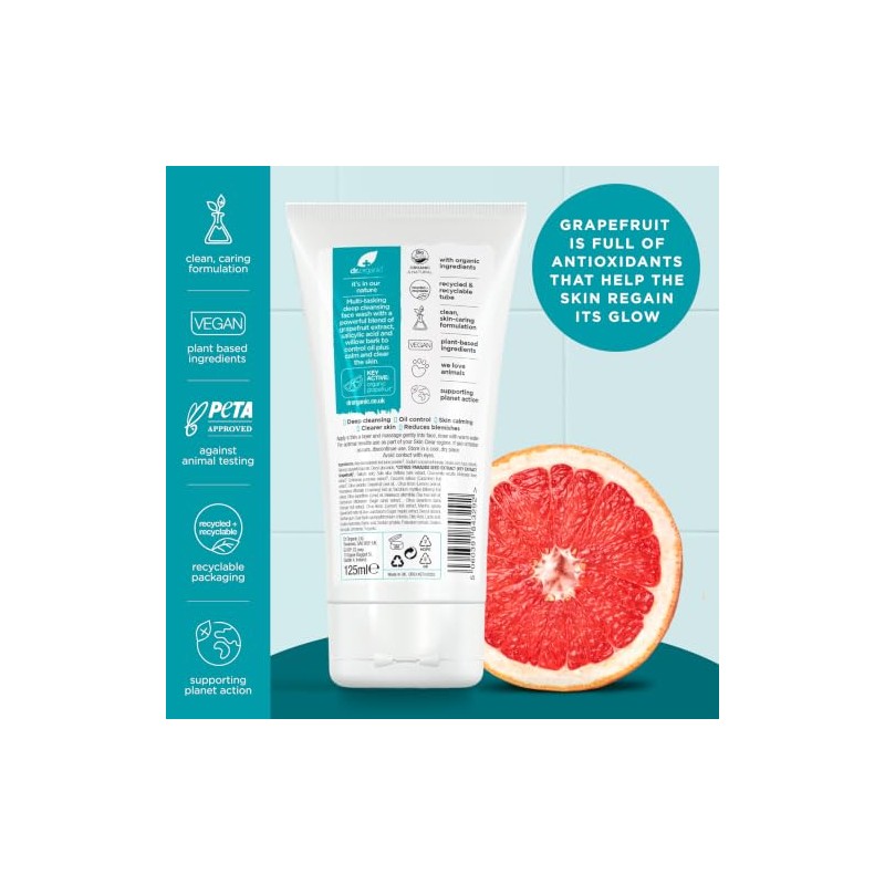 Dr Organic SkinClear Deep Pore Cleansing Face Wash 125ml