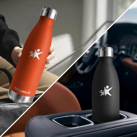 HoneyHolly Stainless Steel Water Bottle, Thermos Flask, 1000 ml, BPA-Free, Leak-Proof Vacuum Insulated, Water Bottle, Double-Walled Thermos Flask for Bike, Travel, Sports, Yoga, Camping, Bicycle