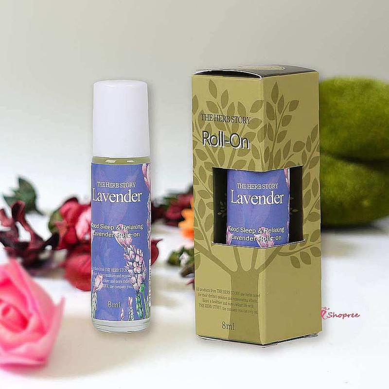 The Herb Story Massage Oil 8ml Aroma Lavender Roll-On jkl138