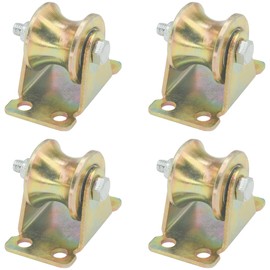 4 PCS Heavy Duty Gate Wheels Rigid Track Pullyes,Colored Steel Track Rollers (U Groove)