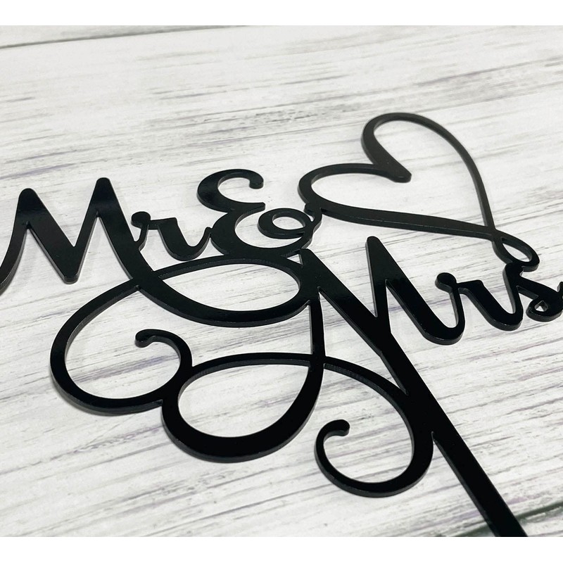 JIEEIN Mr & Mrs - Decoración para tarta de novia