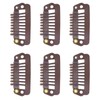 50pcs 8 Tips 8 Teeth Snap Comb Wig Clips Stainless