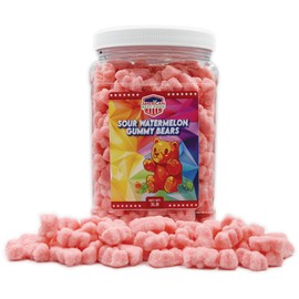 Gummy Bear 3LB In Plastic Clear Container (SOUR WATERMELON)