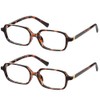 kunchu Reading Glasses for Women Men - Small Square Stylish