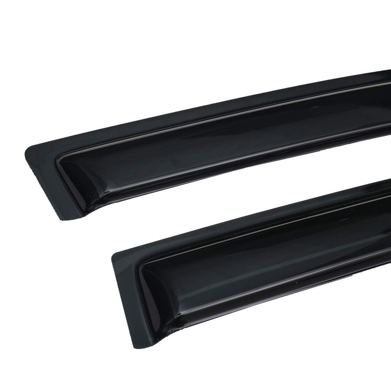 Lightronic WV94847 Outside-Mount Side Window Visor Deflector Rain Guard, Dark
